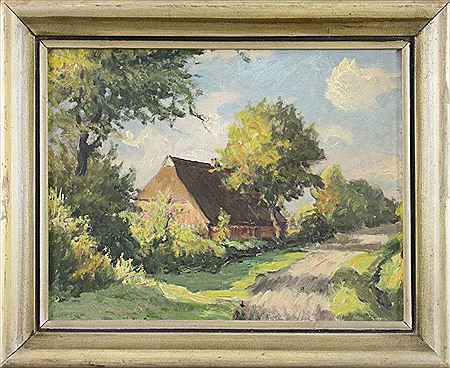 Bauernhaus am Feldweg by Ewald Oesinghaus - Auction record, sale price, and art valuation. Compare with similar artists and explore comparable artworks.