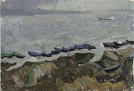 Auf der Wolga by Alexej Dmitrijewitsch Panow - Auction record, sale price, and art valuation. Compare with similar artists and explore comparable artworks.