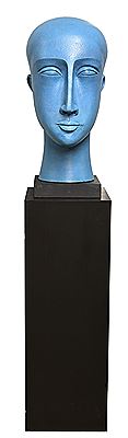 Blue Head by Patricia Volk - Auction record, sale price, and art valuation. Compare with similar artists and explore comparable artworks.
