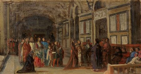 SCENA MEDIEVALE, 1860 CA. by Cristiano Banti - Auction record, sale price, and art valuation. Compare with similar artists and explore comparable artworks.