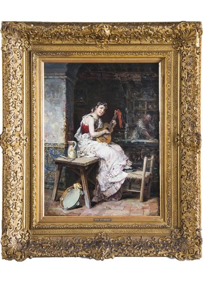 Flamenca en la taberna 1890 by Manuel Wssel De Guimbarda - Auction record, sale price, and art valuation. Compare with similar artists and explore comparable artworks.