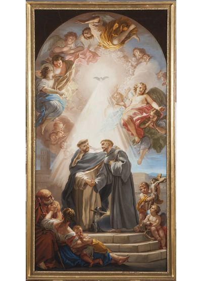 Abrazo de San Francisco de Asís y Santo Domingo Guzmán c. 1784