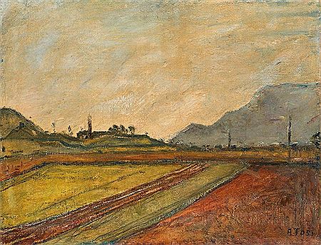 Sample artwork by Arturo Tosi (1871 - 1956), known for modernist rural landscape and still life painting - View similar artists and auction records