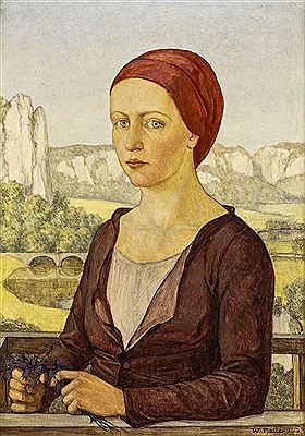 Auf einer Brücke stehende junge Dame, en face dem Betrachter zugewandt. Im Hintergrund die felsige Flusslandschaft by Wilhelm Haller - Auction record, sale price, and art valuation. Compare with similar artists and explore comparable artworks.