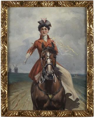 WOMAN RIDING SIDESADDLE