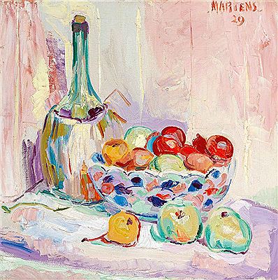 Stilleven VIII: Schaal met vruchten (Still life VIII: Bowl with fruit) by Gysbert George Martens - Auction record, sale price, and art valuation. Compare with similar artists and explore comparable artworks.