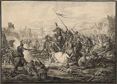 Sample artwork by Georg Philipp II Rugendas (1701 - 1774), known for animal pieces, italianate landscapes, soldier pictures, and engraving - View similar artists and auction records