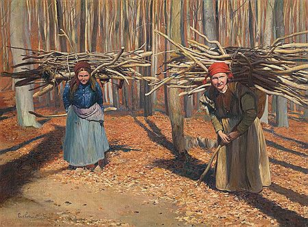 Reisigsammlerinnen im Wiener Wald
