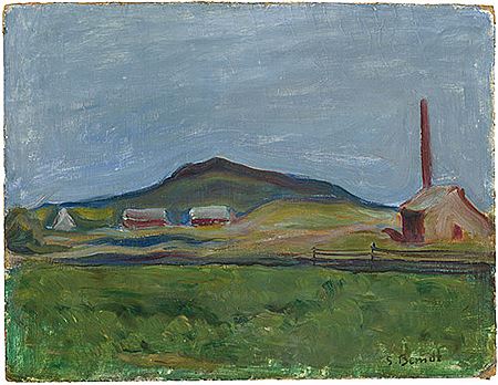 Landscape; Coast with clouds gathering