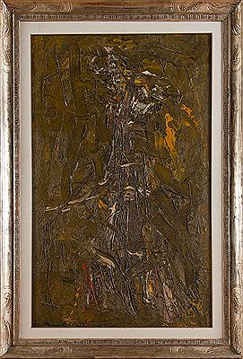 “Figura fondo ocra”, 1962