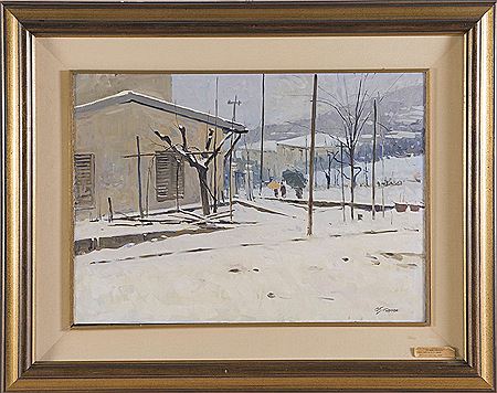 “Nevicata al mio paese” by Osvaldo Curandai - Auction record, sale price, and art valuation. Compare with similar artists and explore comparable artworks.