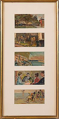 CINQUE DIPINTI ENTRO CORNICE by Umberto Sgarzi - Auction record, sale price, and art valuation. Compare with similar artists and explore comparable artworks.
