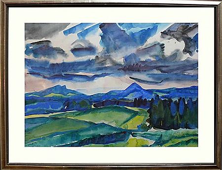 "Große Hegaulandschaft" by Karl Osswald - Auction record, sale price, and art valuation. Compare with similar artists and explore comparable artworks.