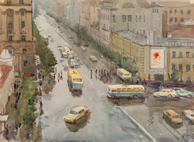 Rain by Solomon Samsonovich Boim - Auction record, sale price, and art valuation. Compare with similar artists and explore comparable artworks.