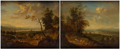 Pair of Rhenish landscapes