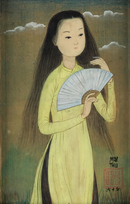 Young Girl with Fan