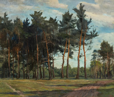 Pine Forest by Leonid Mikhailovich Steele - Auction record, sale price, and art valuation. Compare with similar artists and explore comparable artworks.
