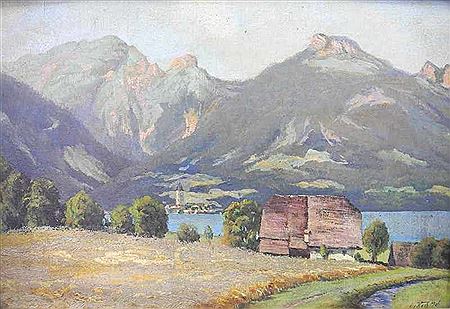 Ährenfeld with farmhouse on Lake Wolfgang