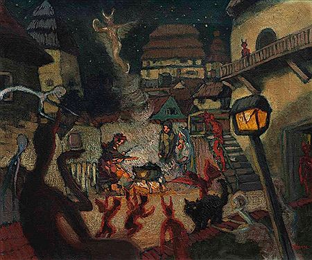 Witch by Josef Vachal - Auction record, sale price, and art valuation. Compare with similar artists and explore comparable artworks.