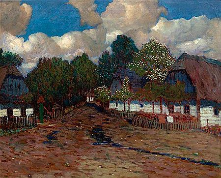 In the village square by Jan Honsa - Auction record, sale price, and art valuation. Compare with similar artists and explore comparable artworks.