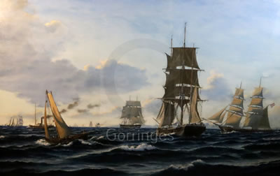 Shipping at sea by Mathias Lutken - Auction record, sale price, and art valuation. Compare with similar artists and explore comparable artworks.