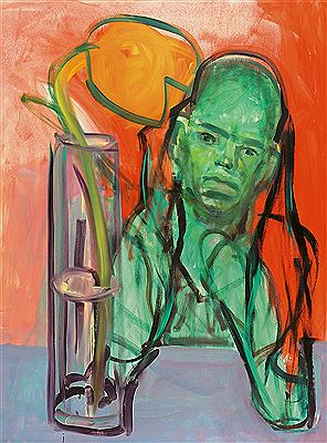 Selbstbildnis mit Blume by Hans Witschi - Auction record, sale price, and art valuation. Compare with similar artists and explore comparable artworks.