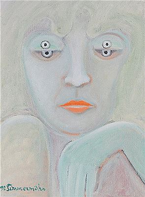 5 paintings: Untitled, 1992 (4); Vor dem Bett, 1992