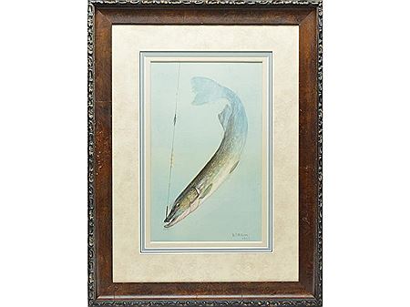 Match set depicting hooked fish (2)