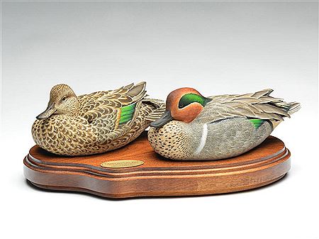 Greenwing teal pair by Dennis Schroeder - Auction record, sale price, and art valuation. Compare with similar artists and explore comparable artworks.