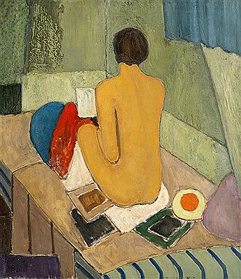 Seated Nude in Interior