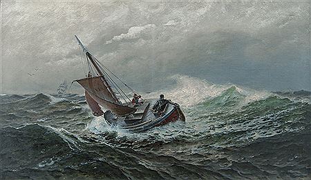 Sample artwork by Carl Wilhelm Barth (1847 - 1919), known for seascape painting - View similar artists and auction records