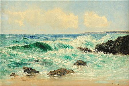 "Rocky Coast" by George Fowler - Auction record, sale price, and art valuation. Compare with similar artists and explore comparable artworks.