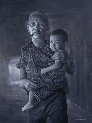 Penan Woman With Grandchild, 2011 by Tan Wei Kheng - Auction record, sale price, and art valuation. Compare with similar artists and explore comparable artworks.