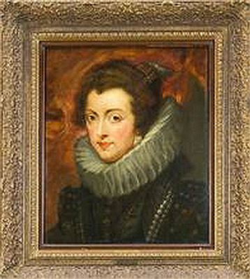 Portrait of Elisabeth of France after the painting in St. Petersburg by Peter Paul Rubens