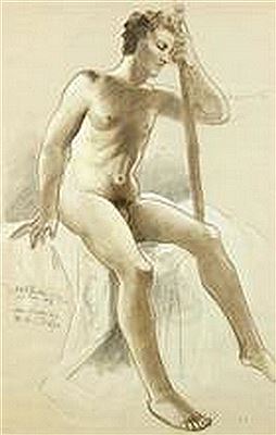 Male nude study