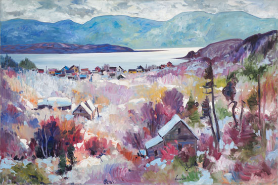 Sample artwork by Bruno Cote (1940 - 2010), known for landscape, coastal view, villagescape painting - View similar artists and auction records