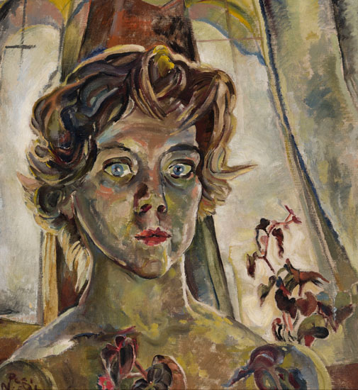 Self Portrait with Begonia