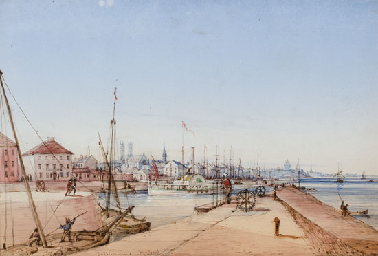 Montreal, Harbor Scene by James D Duncan - Auction record, sale price, and art valuation. Compare with similar artists and explore comparable artworks.