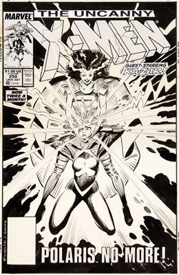Marc Silvestri and Dan Green Uncanny X-Men #250 Cover Original Art (Marvel, 1989)