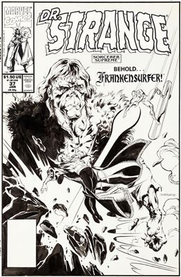 Geof Isherwood Doctor Strange, Sorcerer Supreme #37 Cover Silver Surfer Original Art (Marvel, 1992)