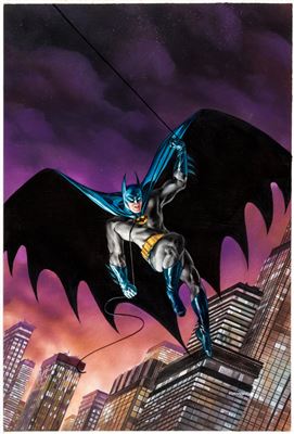 Dave Dorman Batman: To Stalk a Specter Paperback Cover Original Art (DC, 1991)