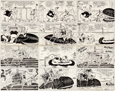 Harold Knerr The Katzenjammer Kids Sunday Comic Strip Original Art dated 1-21-34 (King Features Syndicate, 1934)
