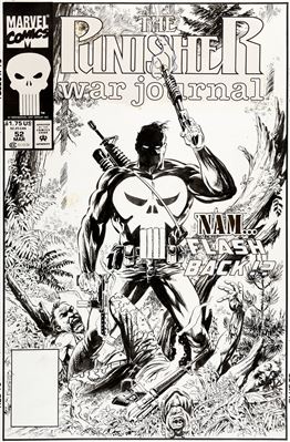 Gary Kwapisz The Punisher War Journal #52 Cover Original Art (Marvel, 1993)