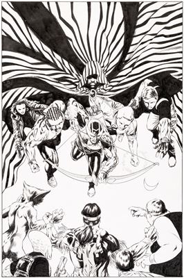 Mike Perkins House of M: Avengers #5 Cover Original Art (Marvel, 2008)