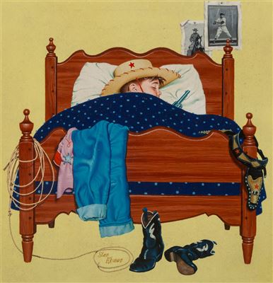 Cowboy Dreams, American Weekly magazine cover by Stanley Ekman - Auction record, sale price, and art valuation. Compare with similar artists and explore comparable artworks.