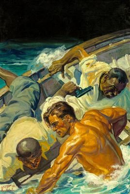 Sample artwork by Walter Martin Baumhofer (1904 - 1987), known for illustration; portraits; landscapes; western scenes - View similar artists and auction records