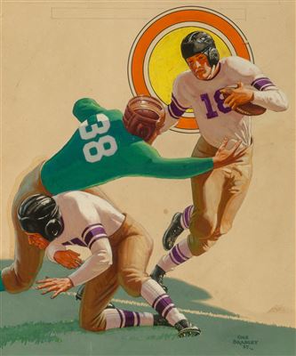 Sample artwork by Simeon Bradley (1906 - 1994), known for illustration-genre - View similar artists and auction records