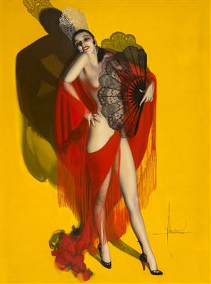 Carmen, Brown & Bigelow calendar illustration by Rolf Armstrong - Auction record, sale price, and art valuation. Compare with similar artists and explore comparable artworks.