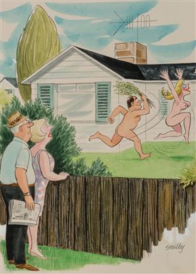 But I Don't Think the Harrisons Have a Sauna Bath, Playboy cartoon, August 1970 by Francis Wilford Smith - Auction record, sale price, and art valuation. Compare with similar artists and explore comparable artworks.