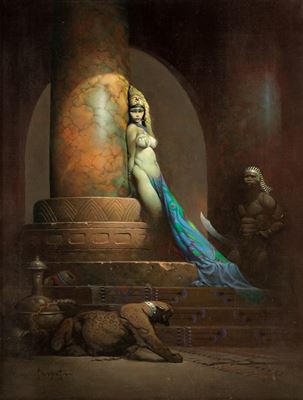 Frank Frazetta Egyptian Queen Painting Original Art (1969)